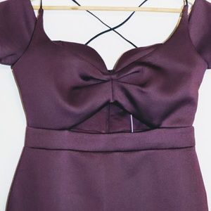 WOMEN'S OFF SHOULDER CUT OUT PEPHEM PARTY DRESS